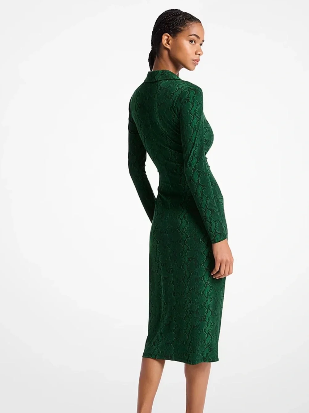 Michael Kors Stretch Matte Jersey Snake Print Dress